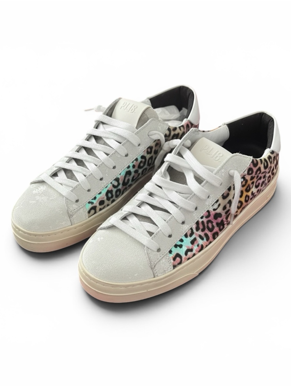 P448 Jack Leopard Hologram Low Top Sneaker - EU Size 36 /US 6